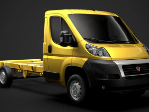 Fiat Ducato chassis vrachtwagen enkele cabine 3800wb 2014 3D Model