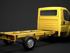 fiat ducato chassis truck single cab 3800wb 2014 Modèle 3D