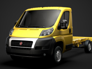 fiat ducato chassis truck single cab 3800wb 2014 Modèle 3D