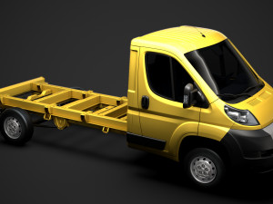 fiat ducato chassis truck single cab 3800wb 2014 Modèle 3D