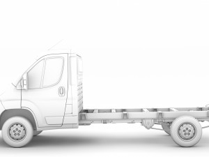 fiat ducato chassis truck single cab 3800wb 2014 Modèle 3D