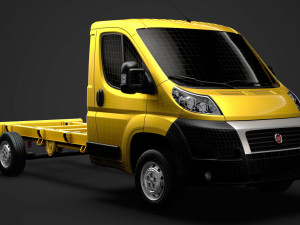 fiat ducato chassis truck single cab 3800wb 2014 Modèle 3D