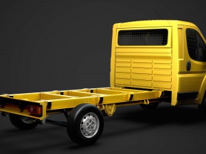 fiat ducato chassis truck single cab 3800wb 2014 Modèle 3D
