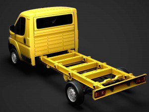 fiat ducato chassis truck single cab 3800wb 2014 Modèle 3D
