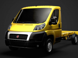 fiat ducato chassis truck single cab 3800wb 2014 Modèle 3D