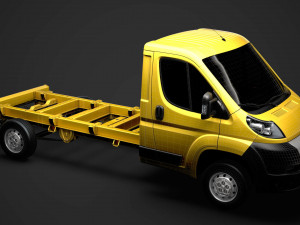 fiat ducato chassis truck single cab 3800wb 2014 Modèle 3D