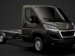 peugeot boxer chassis truck single cab 3800wb 2020 3D Model