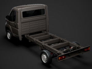 peugeot boxer chassis truck single cab 3800wb 2020 Model 3D