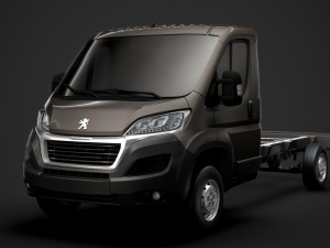 peugeot boxer chassis truck single cab 3800wb 2020 Model 3D