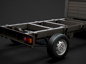 peugeot boxer chassis truck single cab 3800wb 2020 Model 3D
