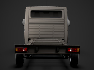 peugeot boxer chassis truck single cab 3800wb 2020 Model 3D