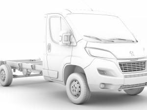 peugeot boxer chassis truck single cab 3800wb 2020 Model 3D