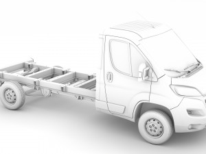 peugeot boxer chassis truck single cab 3800wb 2020 Model 3D