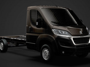 peugeot boxer chassis truck single cab 3800wb 2020 Model 3D