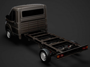 peugeot boxer chassis truck single cab 3800wb 2020 Model 3D