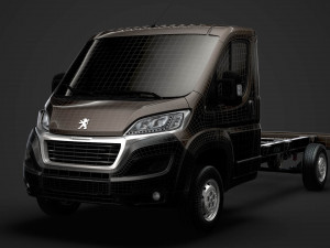 peugeot boxer chassis truck single cab 3800wb 2020 Model 3D