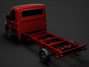 fiat ducato chassis truck single cab 3800wb 2020 3D Modell