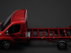 fiat ducato chassis truck single cab 3800wb 2020 3D Modell