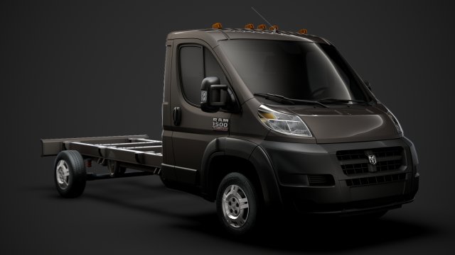 ram promaster chassis truck single cab 4035 wb 2019 3D Model .c4d .max .obj .3ds .fbx .stl .blend 
