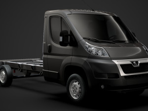 peugeot boxer chassis truck single cab 3800wb 2014 3D Model