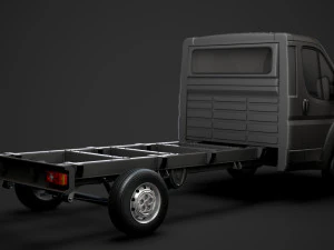 peugeot boxer şasi kamyon tek kabin 3800wb 2014 3D Model