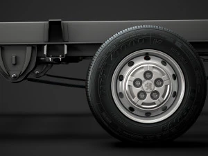 peugeot boxer şasi kamyon tek kabin 3800wb 2014 3D Model