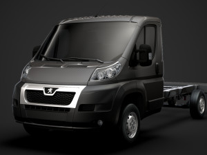 peugeot boxer chassis truck single cab 3800wb 2014 Modello 3D