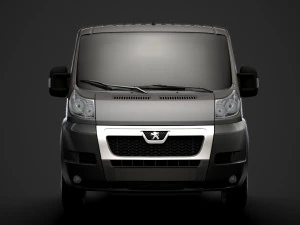 peugeot boxer şasi kamyon tek kabin 3800wb 2014 3D Model