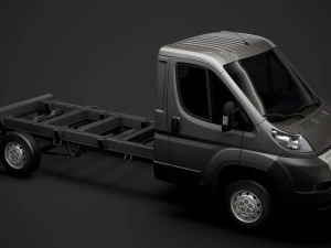 peugeot boxer şasi kamyon tek kabin 3800wb 2014 3D Model