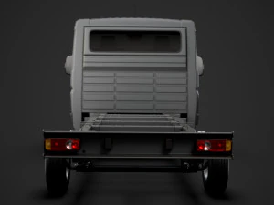 peugeot boxer şasi kamyon tek kabin 3800wb 2014 3D Model