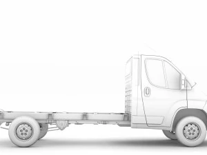 peugeot boxer şasi kamyon tek kabin 3800wb 2014 3D Model