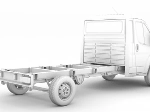 peugeot boxer şasi kamyon tek kabin 3800wb 2014 3D Model