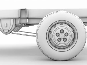 peugeot boxer şasi kamyon tek kabin 3800wb 2014 3D Model