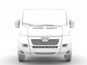 peugeot boxer şasi kamyon tek kabin 3800wb 2014 3D Model