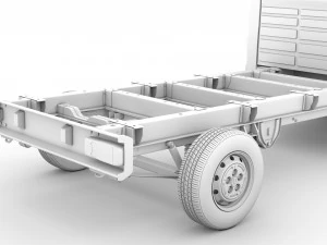 peugeot boxer şasi kamyon tek kabin 3800wb 2014 3D Model