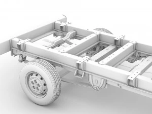 peugeot boxer şasi kamyon tek kabin 3800wb 2014 3D Model
