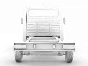 peugeot boxer şasi kamyon tek kabin 3800wb 2014 3D Model