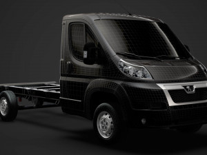 peugeot boxer chassis truck single cab 3800wb 2014 Modello 3D