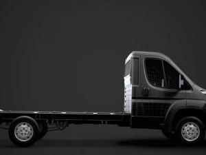 peugeot boxer şasi kamyon tek kabin 3800wb 2014 3D Model