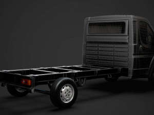 peugeot boxer chassis truck single cab 3800wb 2014 Modello 3D