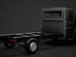 peugeot boxer şasi kamyon tek kabin 3800wb 2014 3D Model