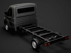 peugeot boxer chassis truck single cab 3800wb 2014 Modello 3D