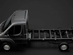 peugeot boxer şasi kamyon tek kabin 3800wb 2014 3D Model