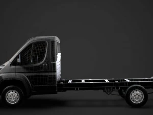 peugeot boxer şasi kamyon tek kabin 3800wb 2014 3D Model