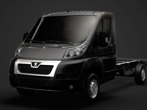 peugeot boxer chassis truck single cab 3800wb 2014 Modello 3D