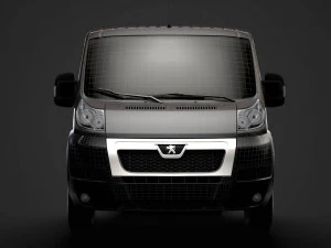 peugeot boxer şasi kamyon tek kabin 3800wb 2014 3D Model