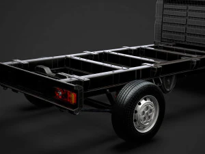 peugeot boxer şasi kamyon tek kabin 3800wb 2014 3D Model