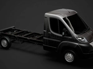peugeot boxer şasi kamyon tek kabin 3800wb 2014 3D Model