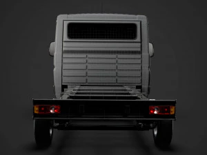 peugeot boxer şasi kamyon tek kabin 3800wb 2014 3D Model