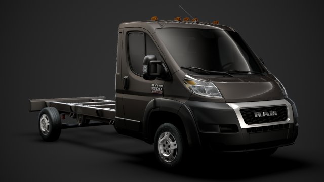 ram promaster chassis truck single cab 4035 wb 2020 Modelo 3D .c4d .max .obj .3ds .fbx .stl .blend 